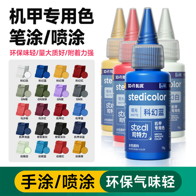 司特力机甲模型水性漆手涂喷涂