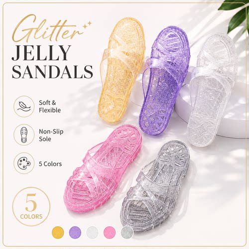 Summer crystal slippers for women's casual flat sandals拖鞋