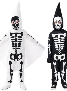 Halloween costume, children's performance, skeleton cosplay