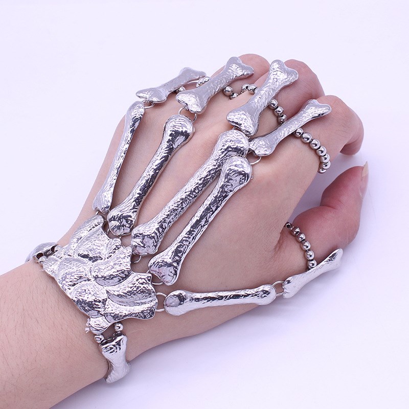 halloween bracelet skeleton finger bone joint bracelet 手指