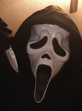 Halloween cosplay scary funny screaming face mask万圣节头套
