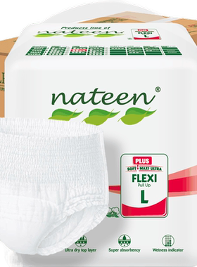 nateen那特恩成人拉拉裤夜用内裤型/老人纸尿裤男女大吸收L码80片