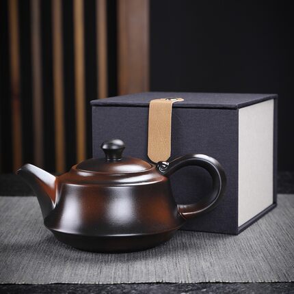 原矿茶壶建水紫陶茶壶茶具大容量泡茶壶家用紫砂壶泡茶专用泡茶壶