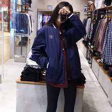 显瘦情侣装 长袖 棒球服大码 外套春秋修身 2019新款 欧美女装 夹克短款