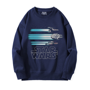 STAR WARS星球大战周边星战圆领卫衣达斯维达原力光剑长袖外套潮