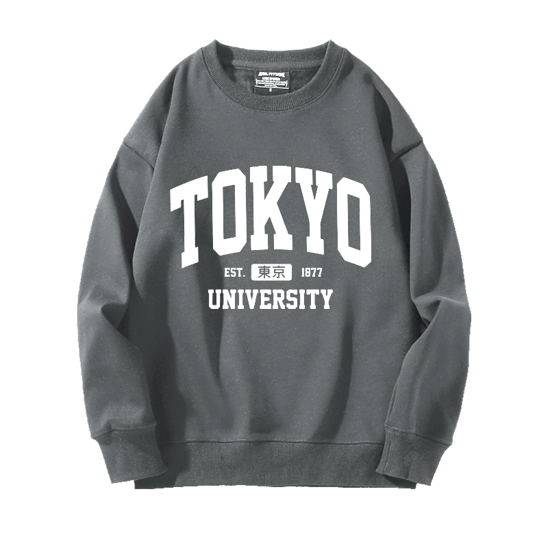 日本东京大学tokyo圆领卫衣男女学生衣服无帽长袖衣服中性款bf潮