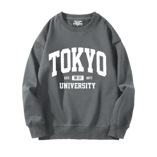 日本东京大学tokyo圆领卫衣男女学生衣服无帽长袖衣服中性款bf潮