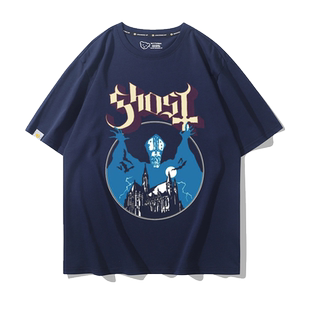 Ghost B.C乐队同款周边金属纪念款T恤Papa瑞典硬摇滚乐队男女短袖