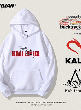 blackarch黑客linux程序员连帽卫衣男kalilinux长袖backtrack外套