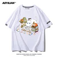 Moomin Chubby Boy's anime-themed short-sleeved T-shirts for men and women in the summer of 2026 are cute, loose and versatile thumbnail 3