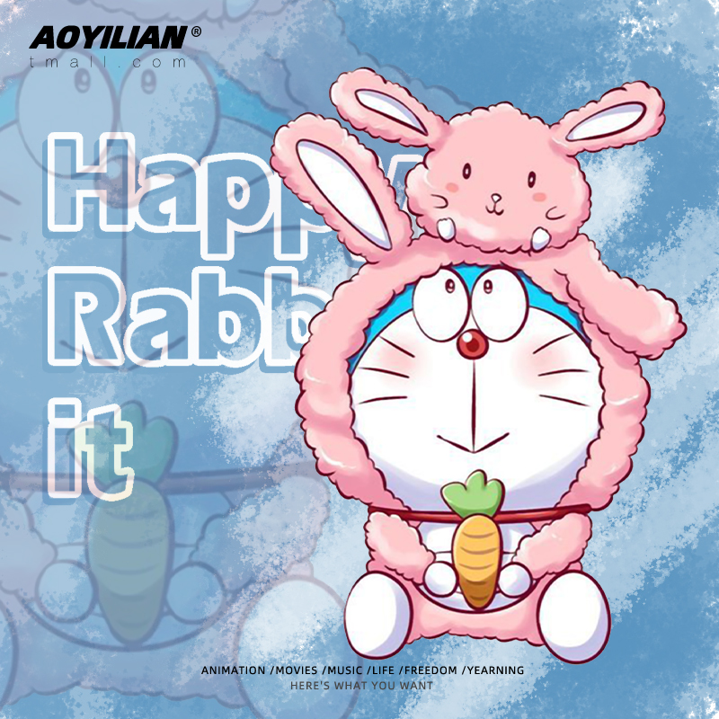 哆啦a梦联名连帽卫衣日系休闲