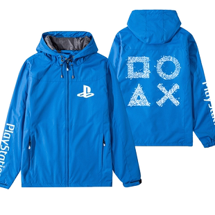 playstation索尼PS游戏机ps4周边男女连帽夹克宽松长袖外套上衣服