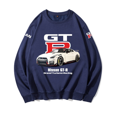 日产尼桑圆领卫衣战神GTR改装车