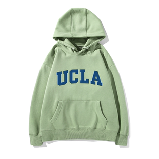 ucla加州大学洛杉矶分校连帽卫衣男女秋冬加绒套头帽衫外套情侣装