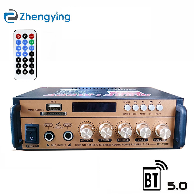 热销 新款蓝牙功放机家用双声道插卡U盘收音线遥控器功放