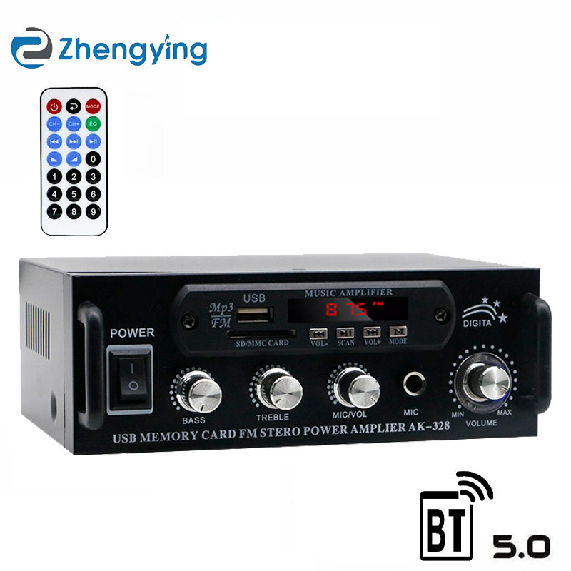 外贸爆款AK-328小型蓝牙U盘功放机音箱放大器
