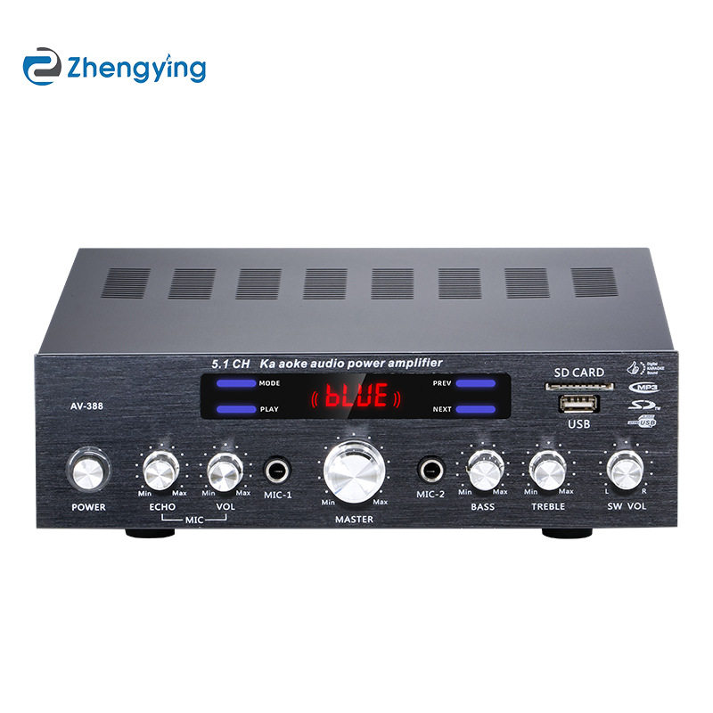 大功率5.1声道蓝牙功放机家用多功能收音K歌超重低音功放音箱设备