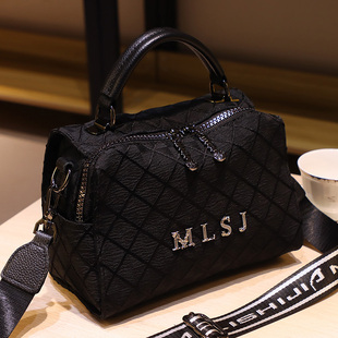 原创定制女包牛皮手提斜挎3D布艺格子2026新款超轻便轻奢包包