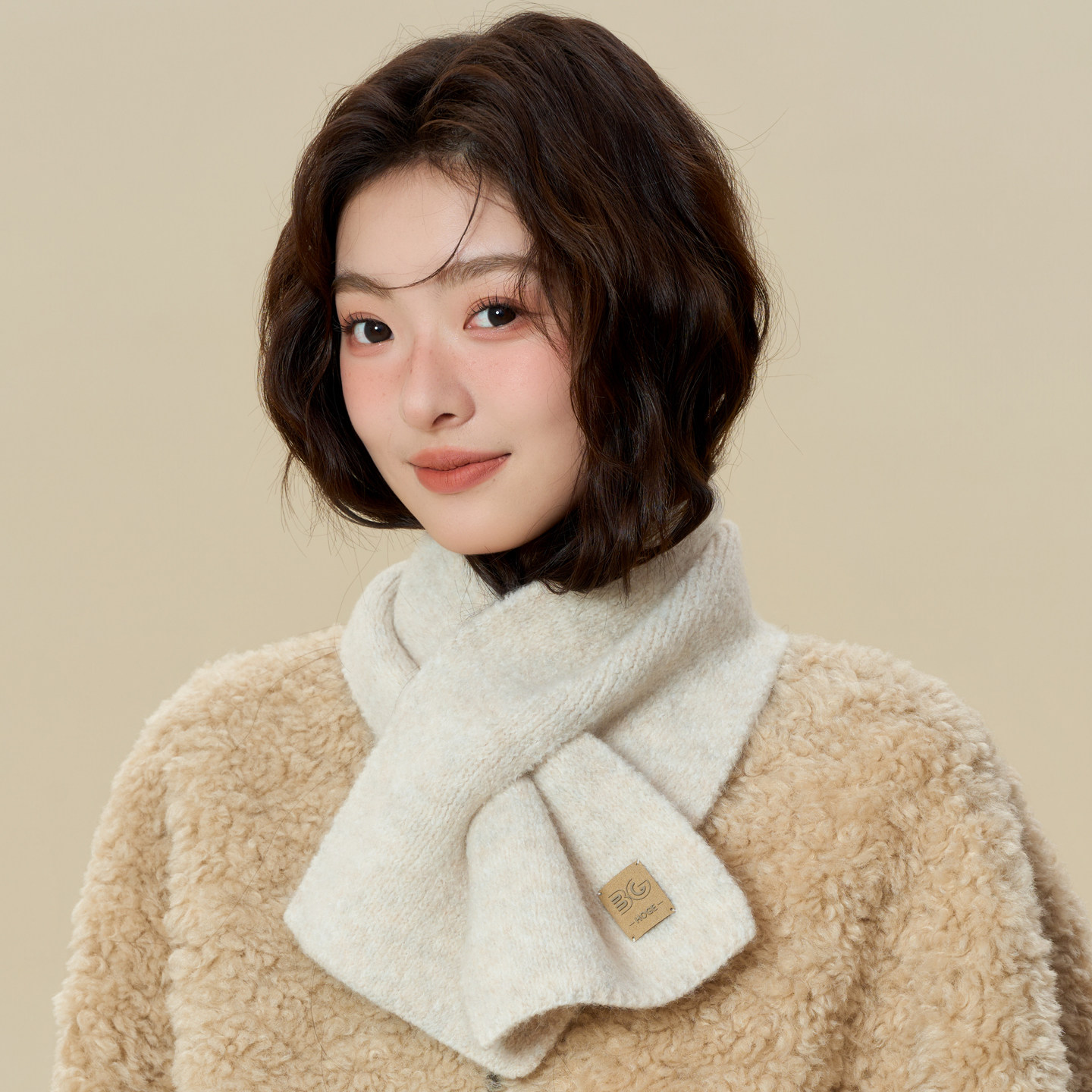 交叉毛线围脖含羊毛保暖简约针织小围巾女秋冬季韩版减龄百搭纯色,服饰配件/皮带/帽子/围巾,围巾/丝巾/披肩,淘宝优惠券,粉丝福利购,淘宝优惠卷