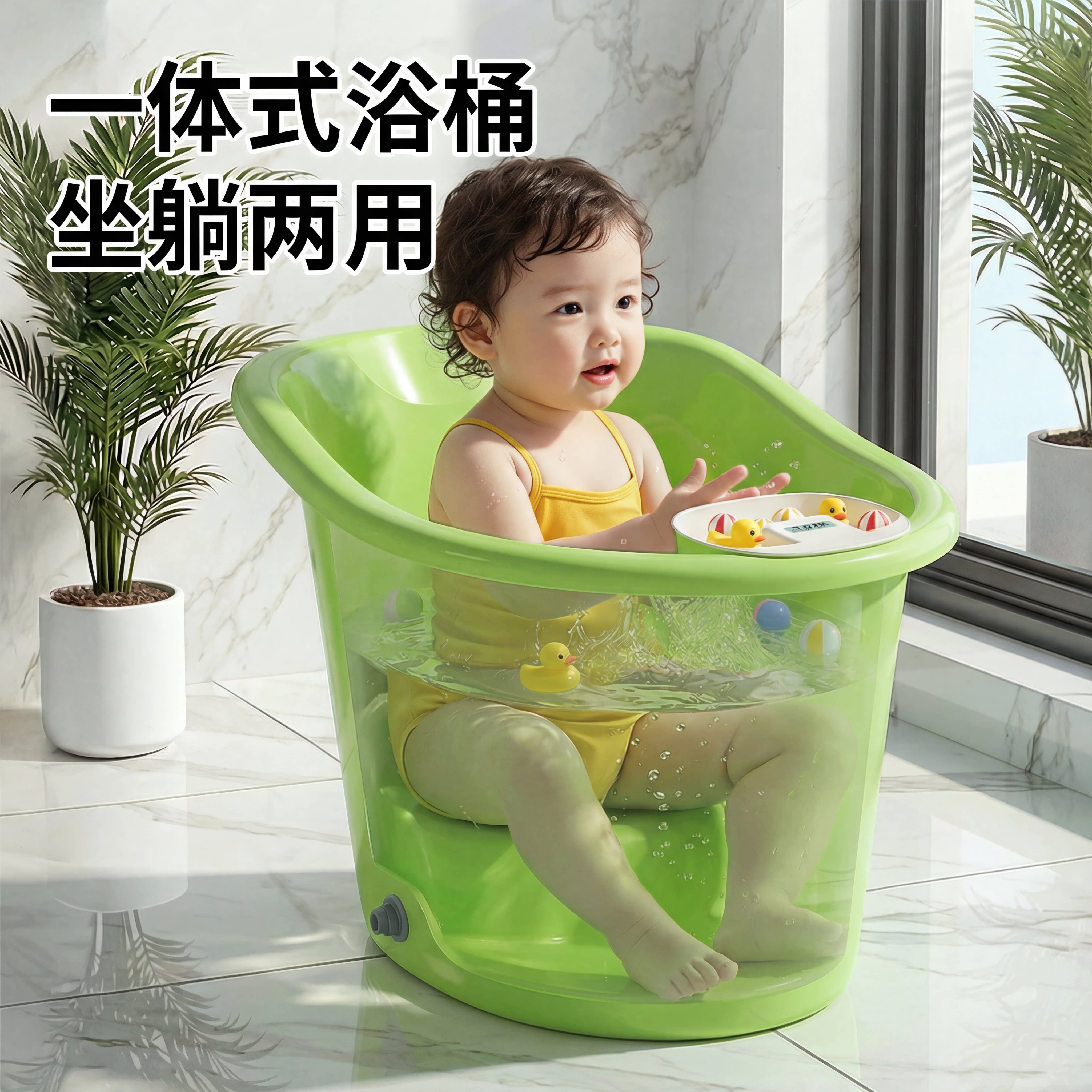 儿童泡澡桶保温家用洗澡桶宝宝大号浴桶婴儿澡盆游泳桶小孩沐浴桶