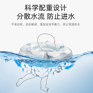透明脖圈婴儿游泳圈脖圈新生幼儿童颈圈双层加厚防呛0 12个月宝宝