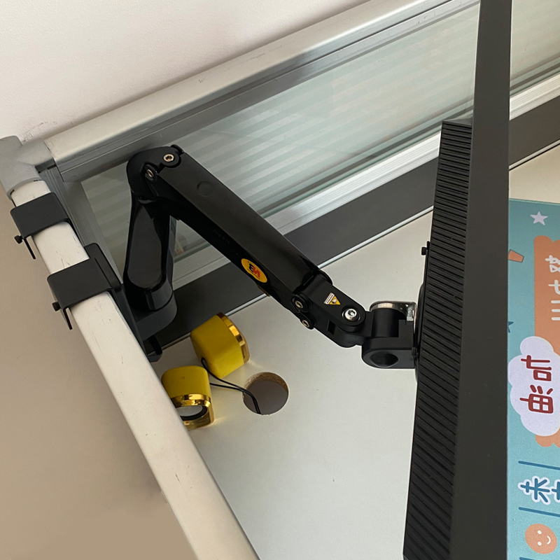 电脑显示器转角支架工位屏风拐角挂架显示屏幕转角处辅助架高档