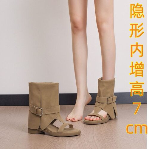 小码增高凉靴露趾时尚辣妹凉鞋33