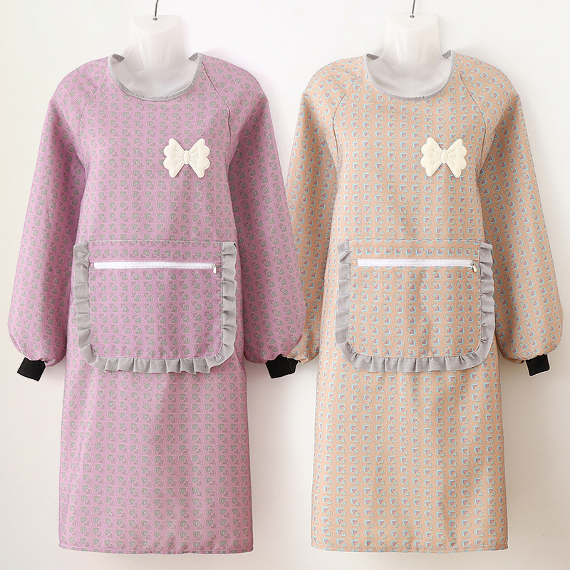 围裙韩版防污防脏年轻长袖工作服