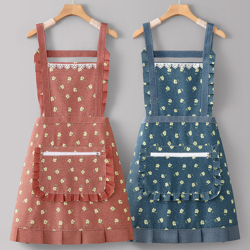 时尚防污无袖围裙女上班专用围腰