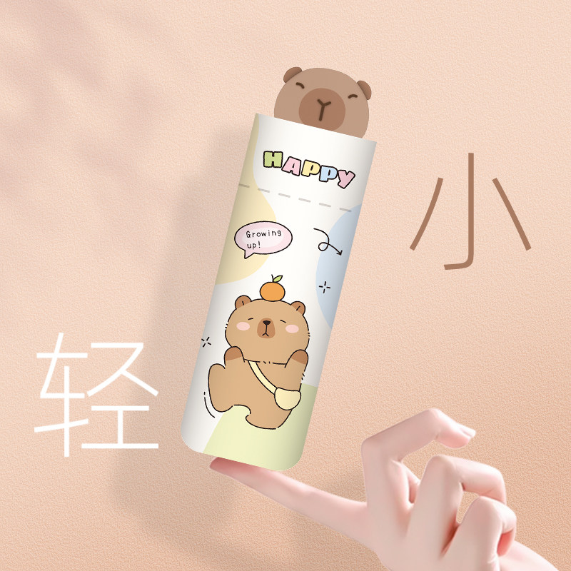 雨伞女晴雨两用五折遮阳小巧便携防晒太阳加固抗风手动折叠胶囊伞