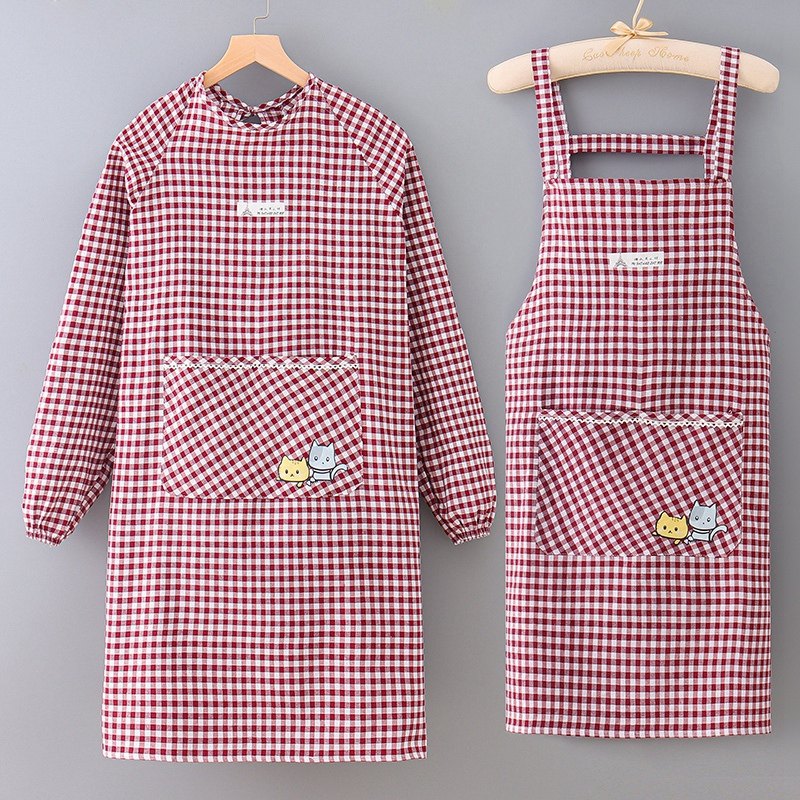 围裙厨房家用长袖罩衣2025新款餐饮专用反穿成人做饭上班专用围腰,家庭/个人清洁工具,围裙,淘宝优惠券,粉丝福利购,淘宝优惠卷