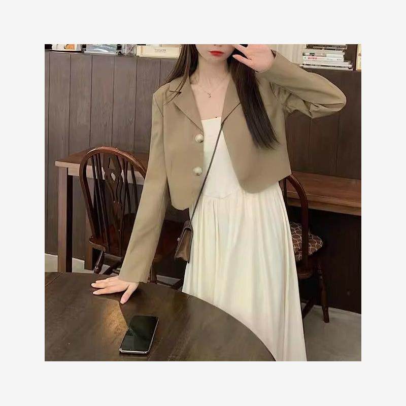 高级感春季女套装设计蝴蝶结绑带西装外套纯欲吊带连衣裙子两件套,女装/女士精品,时尚套装,淘宝优惠券,粉丝福利购,淘宝优惠卷