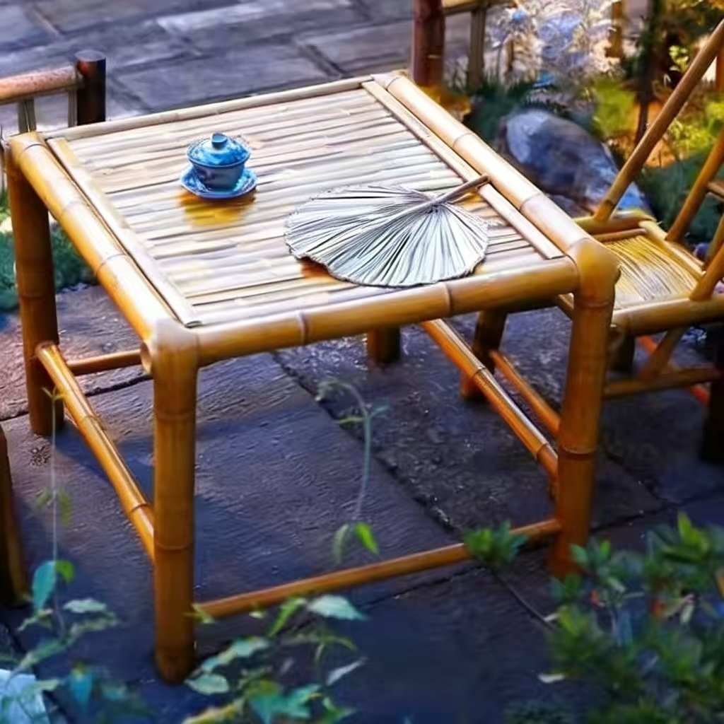 庭院中式竹桌椅阳台茶桌椅套件纯手工可移动户外休闲桌椅组合餐桌,住宅家具,桌椅套件,淘宝优惠券,粉丝福利购,淘宝优惠卷