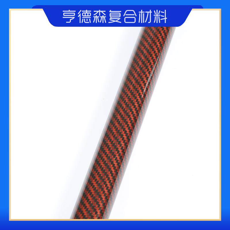 厂家供应红芳纶维3亮光碳纤维管 K碳纤维管材纤棒 复合XMW材料黑