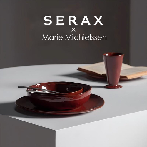 比利时Serax LA MERE复古红色餐具陶瓷家用碗高脚深盘西餐盘圆盘