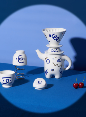 Wekuku原创Brew茶具咖啡器具套装杯子器具陶瓷可堆叠创意童趣礼物