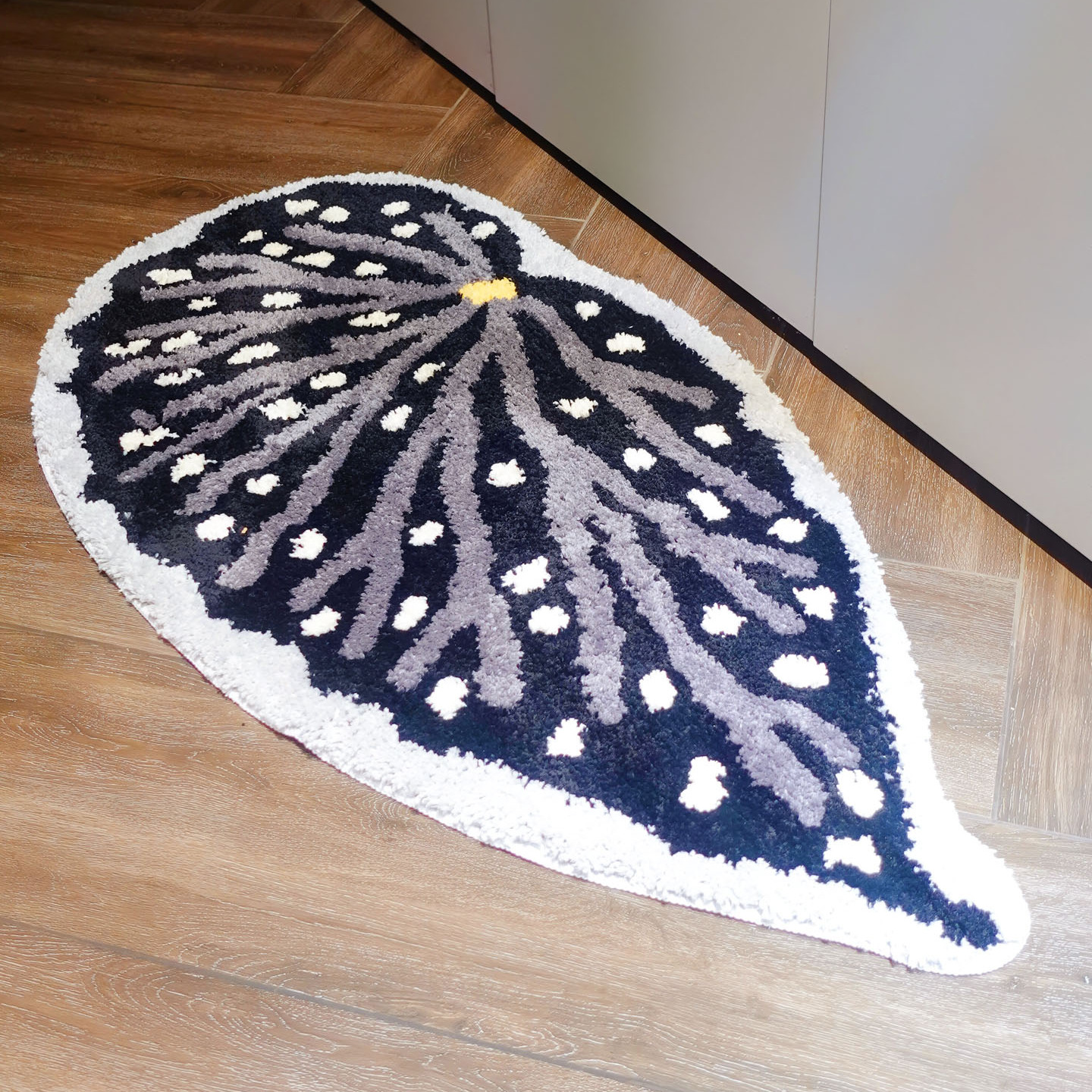 绿植叶子绒地毯卧室床边毯地垫