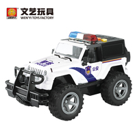 wenyi文藝慣性1:16 越野型警車會講故事唱歌仿真兒童模型小男孩模
