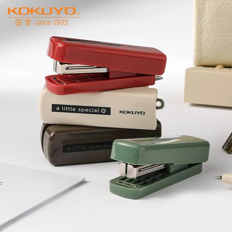 国誉一米新纯订书机学生办公用迷你小号订书器便捷多功能订书装订机省