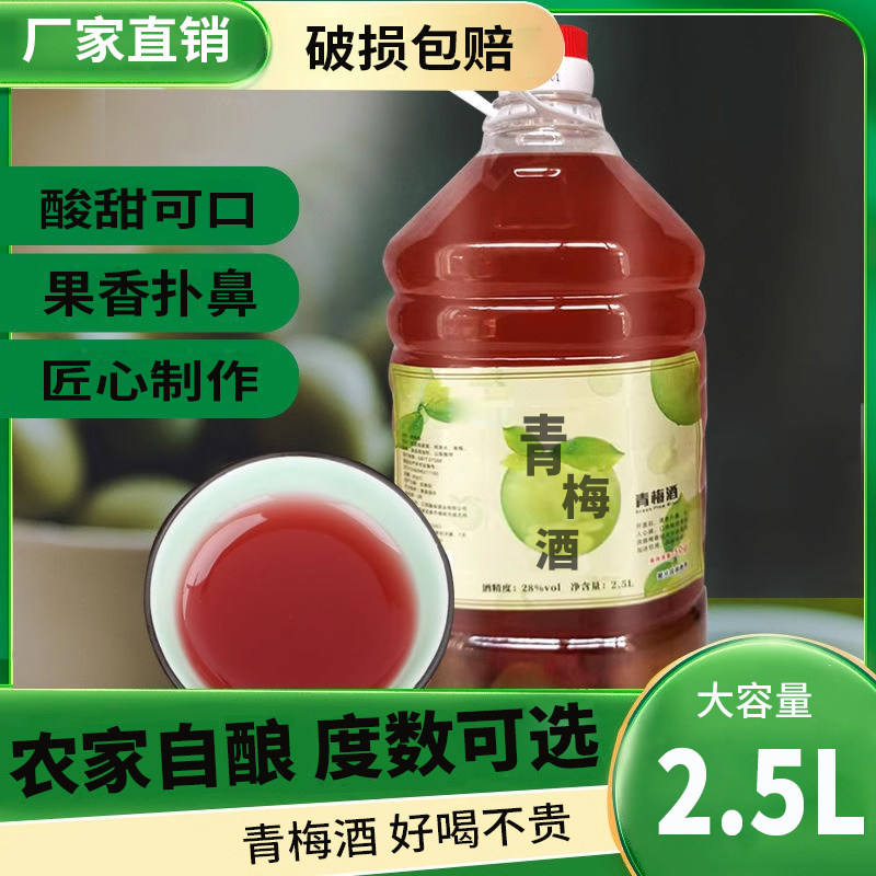水果酒甜酒女士酒果酒微醺高颜值青梅酒微醺浸泡微酸梅子酒5斤