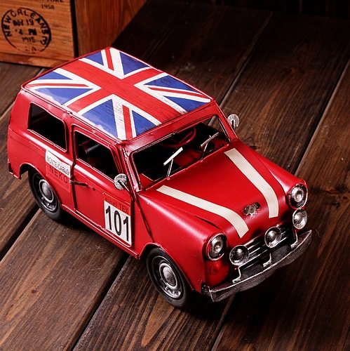 复古铁皮老爷车zakka汽车摆件玩具模型怀旧摆设杂货 mini汽车包邮