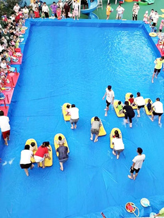 幼儿园玩水防水布防雨布户外游泳池布水上乐园水池布加厚防滑篷布