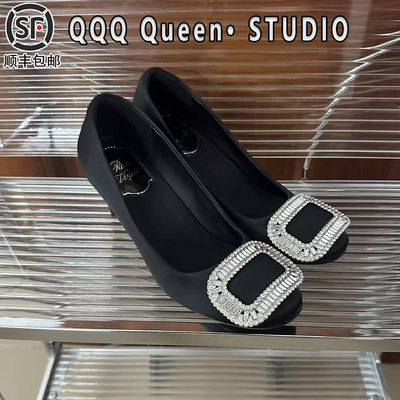 三十而已王漫妮同款水钻绸缎鞋