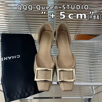 Right Video小个子内增高5cm大象灰百搭中空凉鞋低跟chips rv女鞋