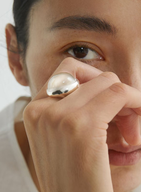 夏季新款白水晶戒指透明轻奢