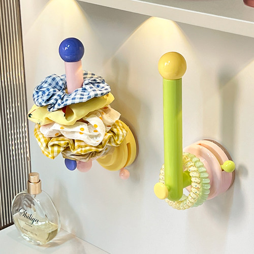 发圈吸盘挂钩可伸缩旋转收纳架