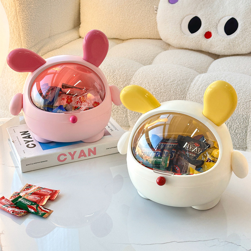 糖果罐家用客厅茶几桌面可爱果盘前台摆放咖啡胶囊零食干果收纳盒