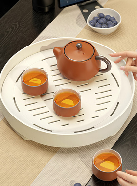 茶盘2025新款家用桌面小型一人干泡茶台储沥功夫茶具年轻人茶托盘