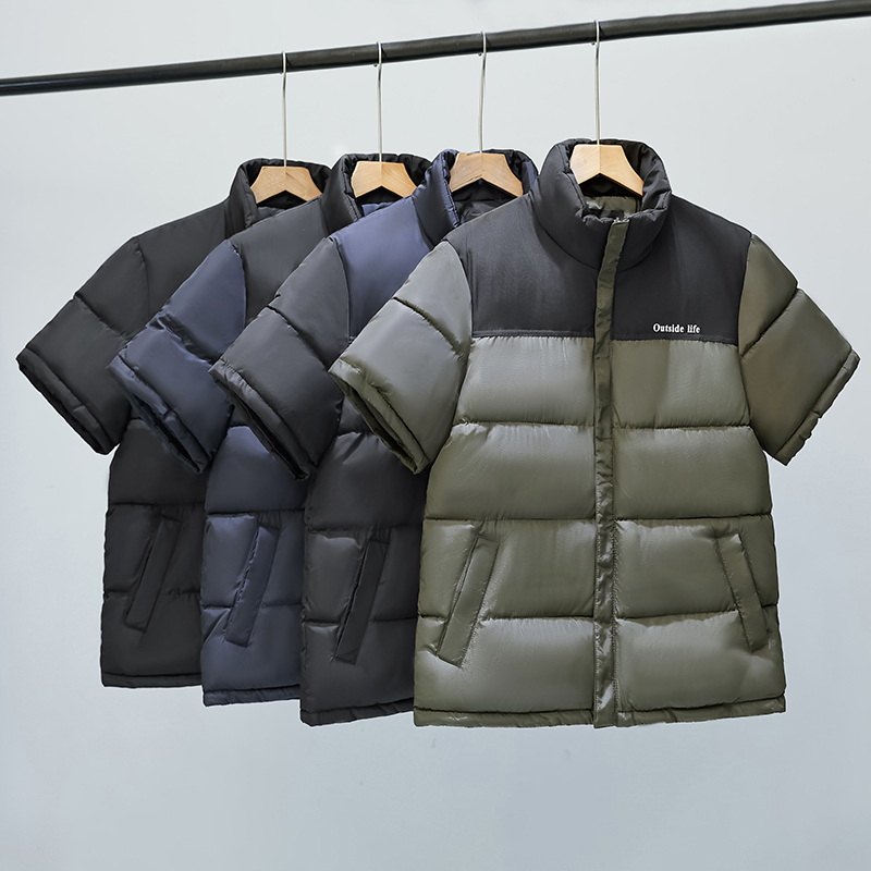 羽绒棉服男士半袖马甲