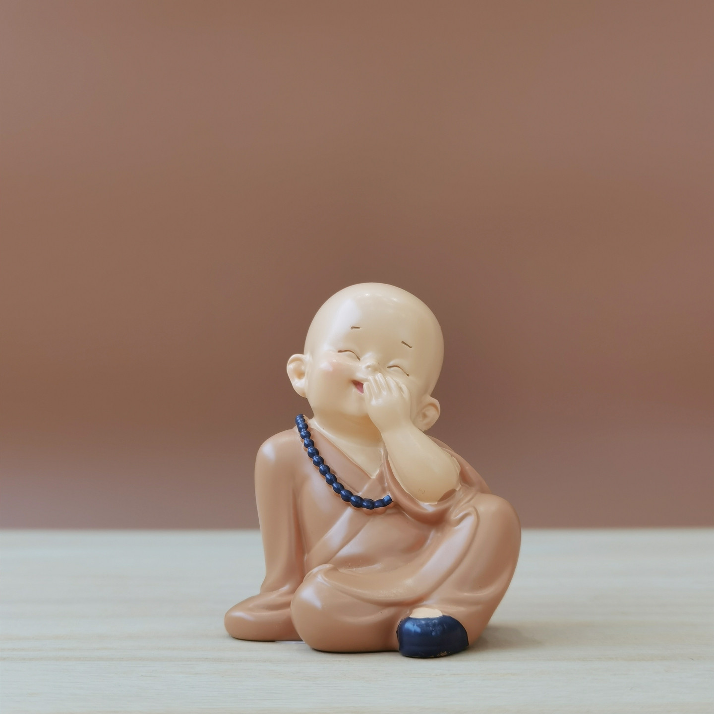 中式可爱小和尚摆件禅意沙弥办公室桌面工艺品古风佛系解压装饰品